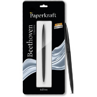 Paperkraft Beethoven Gun Metal Lissome - Blue Ball Pen(Pack of 1) | Limited Edition | Elegant & Classic Metal Finish | Premium Gifting Products | All Metal body | Official meeting essentials(04030336)