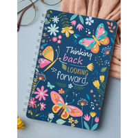 Doodle | The Happiness 2025 Wiro Bound Planner with 100+ Stickers | A5 | Hard Bound | Undated | Yearly, Monthly, Daily Planner Diary with Theme Based Activity Pages, Tear Away Note Cards & Quote Cards I To Do Lists I 216 Ruled Pages I 80 GSM (Mystic Future)