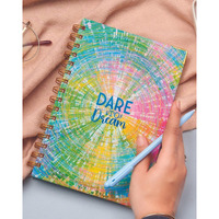 Doodle Undated Daily Planner | A5 Hard Cover | Wiro Bound | 192 Ruled Pages | 80 GSM | Lay Flat Design | Metal Corners | Plan your day, To do List- (Bring it on)