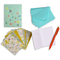 DOODLE Gift of Glee Set of 12 Floral Print Notecards with Envelope - Thank you Cards, Greeting Cards, Notecards for all Occasions