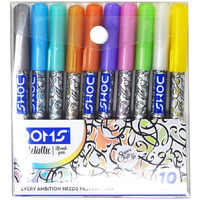 DOMS Metallist Series Metallic Brush Pen (10 Assorted Shades)