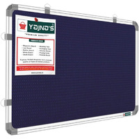 YAJNAS 2x3 Feet Premium Material Notice Pin-up Board/Pin-up Board/Soft Board/Bulletin Board/Pin-up Display Board for Home, Office & School Uses (Blue, 2 Feet X 3 Feet (Pack of 1)_Blue)