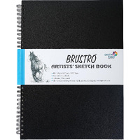 BRUSTRO Artists Wiro Bound Sketch Book| Spiral | A3 Size, 120 Pages, 160 GSM| Ideal for Students and Adults,Home, School, Beginners, Professional Drawing, Sketching, Mandala Art
