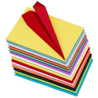 OFIXO 100 pcs Sheets A4 Size Origami Paper Double Sided Colored Craft Square Assorted DIY Folded Paper Craft Tools