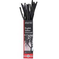 Brustro English Willow Charcoal Thin (25 Sticks)