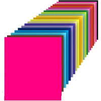 ECLET Neon Origami Paper 15 cm X 15 cm Pack of 100 Sheets (10 sheet x 10 color)Fluorescent Color Both Side Coloured For Origami, Scrapbooking, Project Work