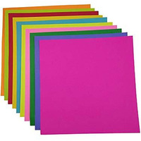 OFIXO Origami Paper 15 cm X 15 cm Pack of 100 Sheets (10 sheet x 10 color) Both Side Coloured For Origami, Scrapbooking, Project Work