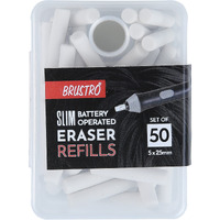 Brustro Slim Battery Operated Eraser Refills - 50 Pieces of 5x25mm