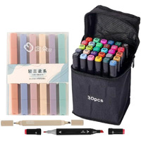 Corslet 36pc Dual Tip Color Markers for Drawing - 30Pc Alcohol Markers Set and 6pc Highlighter Pen Set Sketch Pen Set for Kids Alcoholic Markers Set Sketch Colour for Calligraphy Drawing & Sketching
