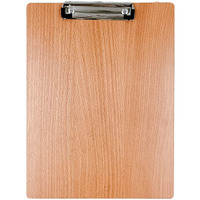 Eduway Wooden Writing/Exam Board/Clipboard  Lightweight MDF | Heavy Duty Clip for Office, School, Home, College, Shop - Brown (Size- 9.5x13.5 inch)