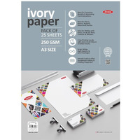 Anupam Ivory Paper - Acid Free - 25 Loose Sheets - 250 Gsm - A3 - Art,Craft, Painting And Project Work