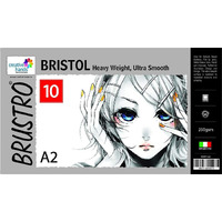 Brustro Bristol Ultra Smooth Paper 250 Gsm, Size - A2, 10 Sheets