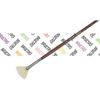 Brustro Artists Bristlewhite Fan Brush Series 1008 - Brush No. 2, Chungking Hog Bristle | Ideal For Oil, Acrylic Painting On Paper, Canvas, Fine Art Students And Professionals