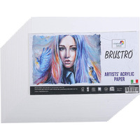 Brustro Artists Acrylic Paper 400Gsm- 30 Sheets. Size (Small) 10 Cm X 14 Cm, Acid Free, Ideal For Acrylic Painting. Also Suitable For Oil & Tempera