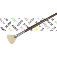 Brustro Artists Bristlewhite Fan Brush Series 1008 - Brush No. 6, Chungking Hog Bristle | Ideal For Oil, Acrylic Painting On Paper, Canvas, Fine Art Students And Professionals