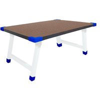 Eduway Heavy Duty Foldable Wooden Laptop Table  Multipurpose Bed Table For Study, Work From Home, Eating, Reading | Portable Non-Adjustable Desk For Students, Kids| Perfect For Home, Office- Brown.