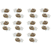 Uapan Brass Ghungroo I White Cotton String Bells I 1.6 Cm, 25+25, 10 'Pair For Womens I Perfect For Kathak Dance Performance