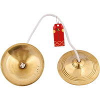 Uapan Metal Craft Manjeera Traditional Instrument Indian Music (Big, 4 Inch)