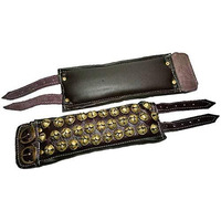 Uapan Metalcraft Brown Leather Pad Ghungroo (3Line)