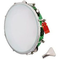 Uapan Dafli Musical Instrument I Dafli/Tambourine I 7Inch Hand Percussion Musical Instrument I Green Color I Small Tambourine