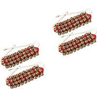 Uapan Metalcraft Ghungroo Red Pad 4 Line, Red Pad Ghungroo 4 Line(Pack Of 2 Pair)