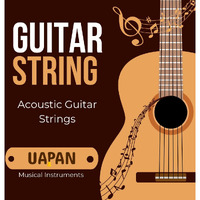 Uapan Guitar String Set Of 6 For Acoustic Guitar (90/10 Copper Stainless Steel) (Light Guage - .011 To .052)