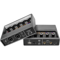 Digimore 2 Channel Audio Interface For Recording Studio | Sound Card With 48Khz/16Bit Usb-C, Built-In Monitor Jack, Dsp Effect, 48V Phantom Power Use For Singing, Streaming, Podcasting (D-920)