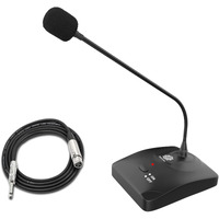Digimore Desktop Condenser Gooseneck Microphone 18" Podium Microphone With On/Off Switch, Xlr Mic For Meetings Video Conferences, Streaming Lectures (D-650)