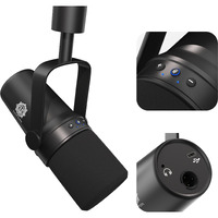 Digimore Dynamic Podcast Microphone | Usb/Xlr Microphone Kit For Streaming & Gaming | 24-Bit/192Khz Chip | Built-In Headphone Output | Mute Button, Gain Button (D-490)