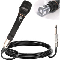 Digimore Professional Xlr Dynamic Microphone | Cardioid Pickup | Anti-Shock Metal Capsule | 20Ft Xlr Cable & Mic Holder | Ideal For Singing, Karaoke, Recording, Dj & Live Performances (D-1050)
