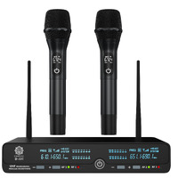 Digimore Uhf Wireless Microphone System | Dual Handheld Mics | 72 Channels | 350 Ft Range | 8H Battery | Metal Body | Ideal For Karaoke, Stage, Church, Dj, Events, Singing, Public Speaking (D-395 Hh)
