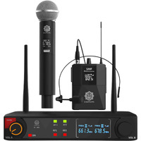 Digimore Uhf Wireless Microphone System | Cardioid Pickup | 1 Hand + 1 Head Mic W 3-Pin Mini Xlr | 197Ft Range | Balanced Xlr Outputs | Perfect For Stage, Events, Public Speaking & Worship (D-305 Hl)