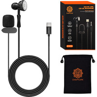 Digimore Lavalier Microphone | Omnidirectional Clip-On Mic | Noise Reduction | Two-Way Audio | For Recording, Streaming & Online Meetings (D-470 Type-C)