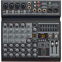 Digimore 6 Channel Audio Mixer With Interface, 32 Dsp Bluetooth Dj Mixer Reverb Effect +48V Phantom For Karaoke Studio Streaming Recording (D-246)