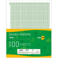 Navneet Youva | Graph Sheets | 22 Cm X 28 Cm | 1Mm | 100 Sheets| Pack Of 4