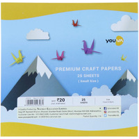 Navneet Youva | Premium Small Craft Paper | 15X15 Cm | 25 Sheets | Pack Of 5