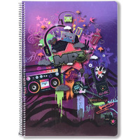 Youva Navneet Jazz Spiral Long Book | A4 (21 X 29.7 Cm) | 172 Pages | Single Line/Plain | Spiral Bound With Safety Lock | For Students & Executives