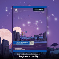 Classmate Augmented Reality Notebooks - 140 Pages | Pack Of 3 Long Size Ruled Notebooks For School Students | Immersive Ar Learning Experience | 29.7Cm X 21.0Cm | Single Line Ar Notebook