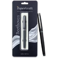 Paperkraft Beethoven- Blue Ceramic Roller Ball Pen (Pack Of | Classy Matte Black Finish|Premium Gifting Products|Ideal For Professionals|Official Meeting Essentials (04030233)