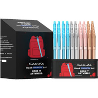 Classmate Hook Ball Pen- Blue (Pack Of 50)|Multicolour Body Pens|Attractive Pastel Shades For Boys & Girls|Smooth Writing Ball Pen|Unique Cap Design