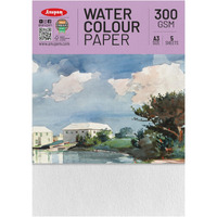 Anupam Professional Watercolour Paper | A3 (42X30Cm) 300 Gsm Cold Pressed Paper |Acid-Free 5 Sheets| Ideal For Artist, Professional Drawing, Painting Dry & Wet, Fine Art, School, Students