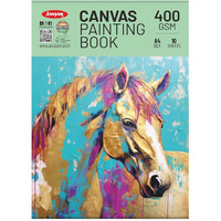 Anupam Canvas Pad Acrylic Gesso Primed Acid Free 400Gsm 10 Sheets For Acrylic Painting And Oil Painting (A4)