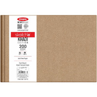 Anupam Sketche Khadi (Cover) Hardcover Sketch Book A5 | 40 Sheets / 80 Pages | 200 Gsm Acid-Free Cartridge Paper | Good For Marker Watercolor, Alcohol Markers, Acrylic, Ink, Oil Pastel, Pencil (Landscape)
