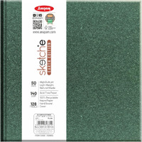 Anupam Earth Sketche Drawing Book Square | 100% Recycled Hardbound Cove Book | 140 Gsm | Acid Free 65 Sheets / 128 Pages | Drawing Sketchbook For Artists And Students | For Dry Techniques