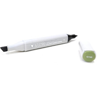 Brustro Twin Tip Alcohol Based Marker Green (Olivine)|Tip Size - Broad 1-7Mm Line,Fine 0.7Mm|Smudge-Proof,Waterproof, Ideal For Texturing, Sketching,Graffiti,Comic Artist,Architecture,Fine Art Student