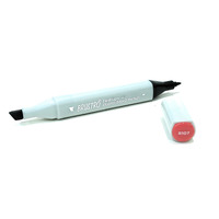 Brustro Twin Tip Alcohol Based Marker | Vermillion | Tip Size - Broad 1-7Mm Line,Fine 0.7Mm|Smudge-Proof,Waterproof, Ideal For Texturing, Sketching,Graffiti,Comic Artist,Architecture,Fine Art Students