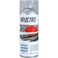 Brustro Artist's Picture Varnish Spray Can|400Ml| Matte Finish |Perfect Coating On Acrylic Painting,Watercolours,Oil Paints,Non-Yellowing,Non Toxic,Transparent,Canvas,Paper, Artwork Protection.