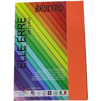 Brustro Elle Erre Coloured Card Stock Craft Paper A4 Size 220 Gsm Arancio Colour, Pack Of 9 Sheets. Orange Shade|Ideal For Schools,Graphic Designers,Poster Artists With Pastel,Charcoal,Calligraphy,Pen
