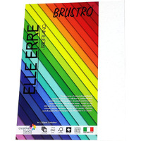 Brustro Elle Erre Coloured Card Stock Craft Paper A4 Size 220 Gsm Brina Colour, Pack Of 9 Sheets. Frost White Shade|Ideal For Schools,Poster Artists With Pastel,Charcoal,Calligraphy,Pen