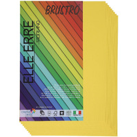 Brustro Elle Erre Coloured Card Stock Craft Paper A4 Size 220 Gsm Cedro Colour, Pack Of 9 Sheets. Light Yellow Shade|Ideal For Schools,Poster Artists With Pastel,Charcoal,Calligraphy,Pen